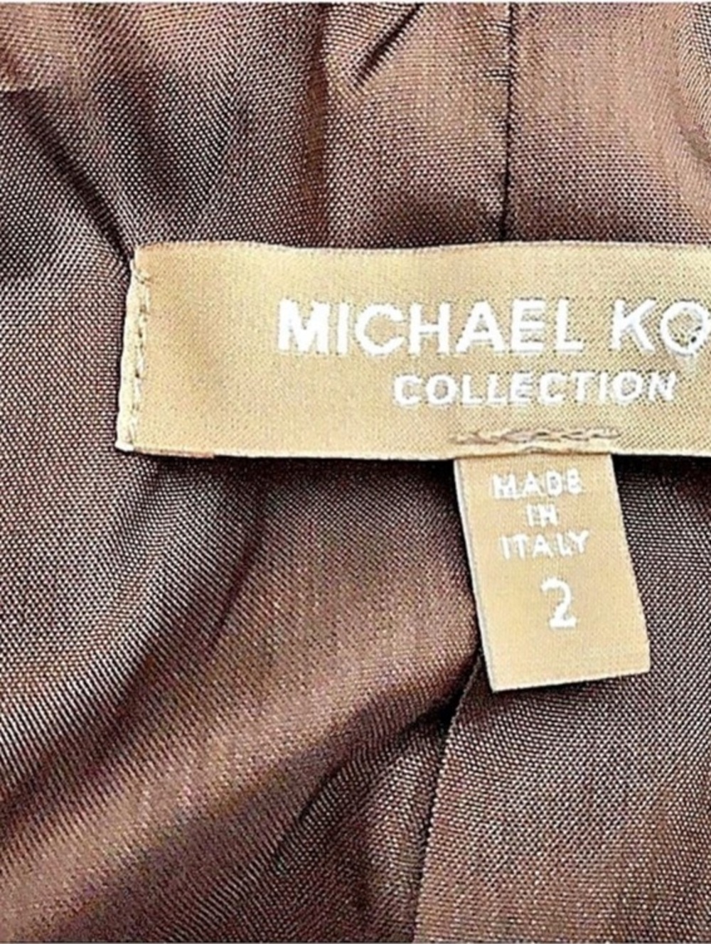 Michael Kors Collection Chocolate Brown Tailored Blazer Size 2 Like New - Picture 7 of 8